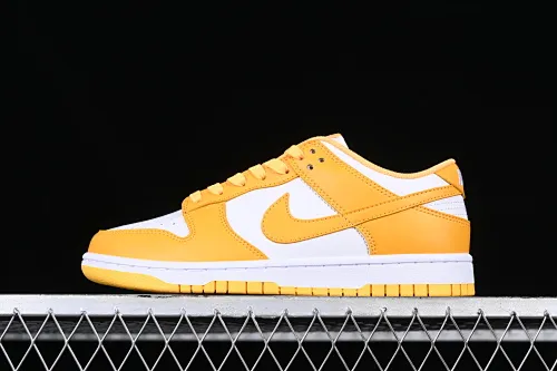 All categories Nk SB Dunk series Nk SB Dunk Low low-top sneakers Nk Dunk Low SB dunk series white and yellow color low-top casual sports skateboard shoes DD1503-800